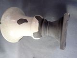 a close up of a doorknobut with a hole in it