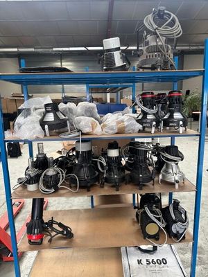 a shelf with many different types of equipment on it