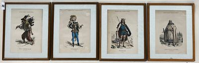 COSTUMES DE PARIS A TRAVERS LES SIECLES dont "Le jeune éléga…