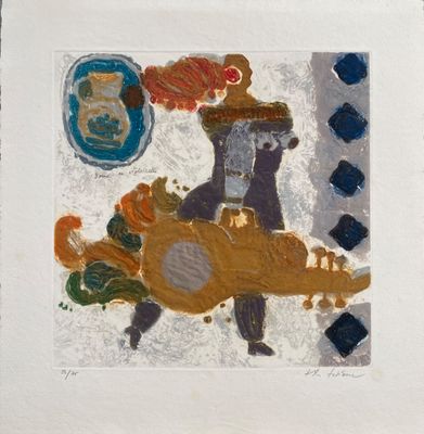 une image d'un tableau représentant un homme à cheval