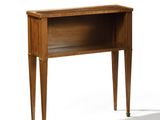 an image of a small wooden table with a shelf on top of it