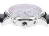 a close up of a watch on a white background
