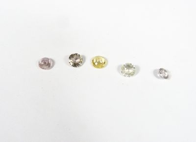 5 saphirs ronds Jaune 0.97 ct 6x6x3.5 n°10500949