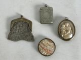 several different types of jewelry are displayed on a white surface