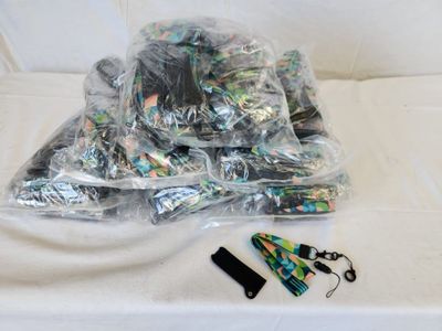 a bag of candy sitting on a table next to a pair of scissors