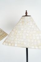 Paire de lampes en métal patiné brun et noir (photo 3)