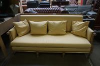 Beau canapé doré de style Louis XVI - L : 195 cm - Profondeu…