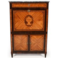 SECRETAIRE LOUIS XVI à abattant en placage de bois de rose, … (photo 2)