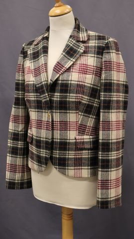 LOVE MOSCHINO – Blazer 100% Laine à carreaux écossais. Taille : 3...