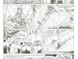 une page d'une bande dessinée représentant un homme dans un avion