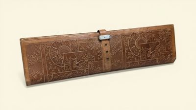 GANTS JONQUET Étui formant pochette double en cuir gaufré à …