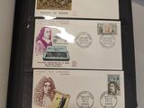 a picture of a box of stamps with a picture of a woman on it