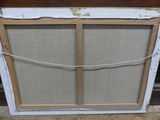 a picture of a window that is being repaired
