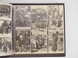 an old photo of a book with pictures of people on it