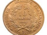 l'image d'une pièce d'or sur laquelle figure le chiffre 10