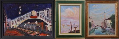 Gérard HUGUE (né en 1938). Vues de Venise :