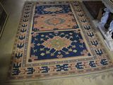 a large rug on the floor in a room