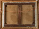 an image of a picture of a window with a rope hanging from it ' s side
