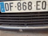 a close up of a car with a license plate on it