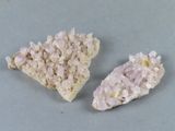 deux morceaux de roche posés sur une table