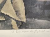 a picture of a painting of a man with a hat on