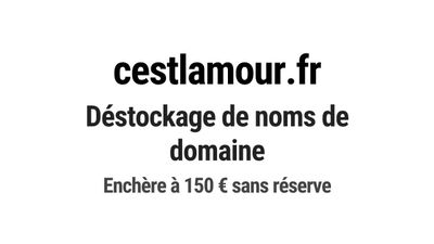 Nom de domaine cestlamour.fr. Catégorie: Services à la perso…