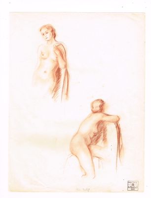 (Dessins) Alice KEELHOFF (1896-1983, artiste peintre belge) …