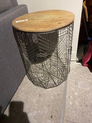 1 table tabouret ronde en bois 40x56 cm (modèle d'exposition…