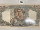 un ancien billet de banque français sur lequel figurent deux femmes