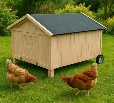 Poulailler MADY - 2 poules - 1,5m² , en bois avec 2 roues, p… - Photo 1
