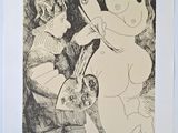 L'affiche de « Picassoo » est accrochée au mur.
