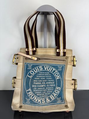 vintage louis vuitton canvas bag with leather handles