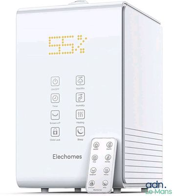 une image représentant un appareil électronique blanc muni d'une télécommande