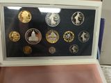a picture of a display case with coins inside of it