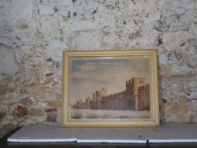a picture of a picture of a castle in a picture frame