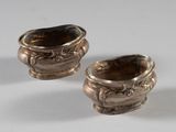 paire de sucrier et de crémier anciens en métal argenté