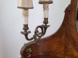 two lamps that are sitting on top of a dresser