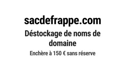 Nom de domaine sacdefrappe.com.