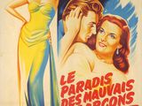 une affiche de film mettant en scène une femme en robe jaune et un homme en robe jaune