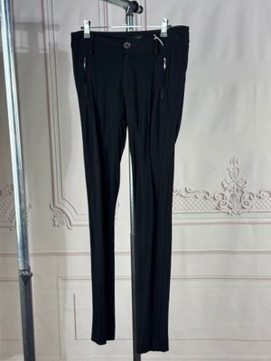 MASSIMO DUTTI - Pantalon noir slim, effet d'empiècements, po…