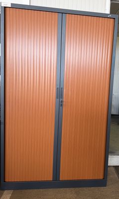 two doors that are open in a room