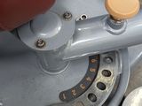a close up of a machine that is sitting on the floor