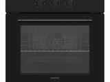 a black oven with the door open on a white background