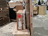 boxes stacked on top of each other in a warehouse