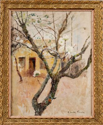 Claude FIRMIN (1864-1944) : L'amandier en fleurs. - Photo 1