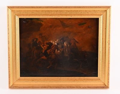 Ecole ALLEMANDE vers 1700 Choc de cavalerie