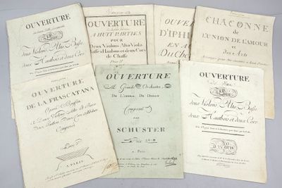 [Musique] Ensemble de 7 partitions gravées du début du XIXe …