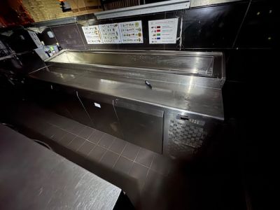 1 comptoir réfrigéré inox 4 portes et saladette, COLDLINE, g…