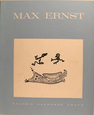 an old book with a drawing of a boat and two people on it