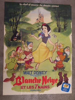 snow white and the seven dwarfs french movie poster